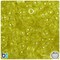BeadTin Yellow Transparent 9mm Faceted Barrel Plastic Pony Beads (500pcs)